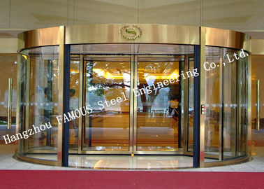 Chiny Nowoczesne elektryczne drzwi obrotowe szklane fasady do holu hotelu lub centrum handlowego dostawca