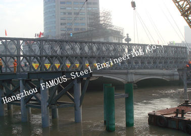 Chiny Q345B Wstępnie zaprojektowany modułowy stalowy most Baileya Duża pojemność Długa żywotność zmęczeniowa dostawca