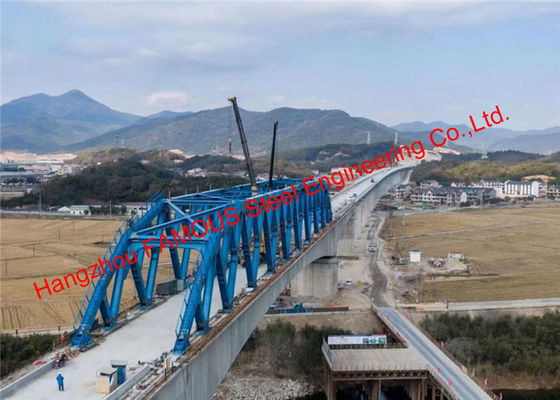 Chiny Zakrzywiona stalowa kratownica Usztywniona ciągła konstrukcja belkowa Most kolejowy dużych prędkości dostawca