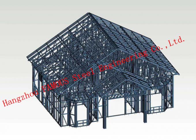 Lekka konstrukcja stalowa Prefabrykowany budynek Dom z prefabrykatów Okładzina willi 0