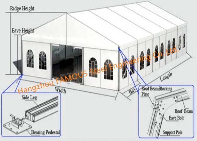 Namioty do wspinaczki typu dachowego Metalowe namioty magazynowe Zewnętrzne wiatroodporne hangary ze stali PCV 0