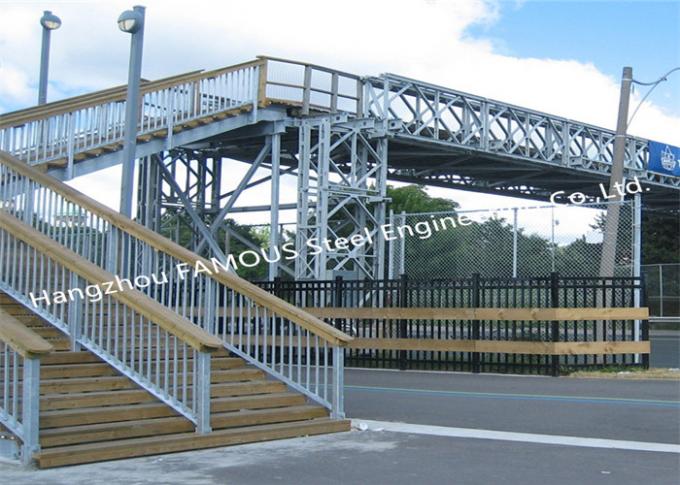 UK Standardowy zmontowany tymczasowy stalowy most Bailey Bridge dla pieszych Transport publiczny 0