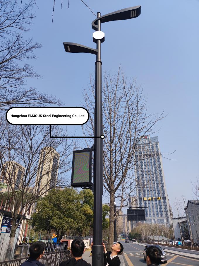 P4 P5 P6 P8 Wodoodporna reklama Smart Pole Street Light Pole Led Displays z bezprzewodowym sterowaniem 3