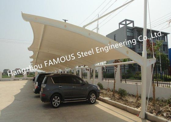 Chiny Wodoodporna stalowa konstrukcja membrany rozciągliwej PVDF PTFE na parking samochodowy dostawca