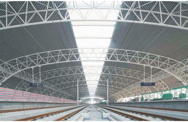 Chiny Prefabrykowane nowoczesne budynki przemysłowe przemysłowe, Stacja Kolejowa Wide Span Tube Truss dostawca